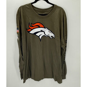 Nike Mens T Shirt Long Sleeve Salute to Service Denver Broncos Size 3XL Green